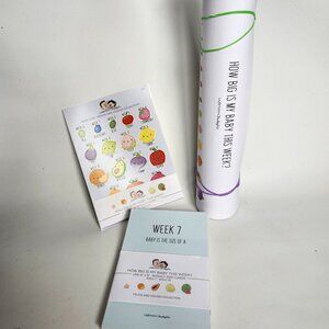Hubman and Chubgirl How Big is My Baby This Week? Fruits Collection Print SET
